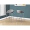 Monarch Specialties Bar Stool, Set Of 2, Bar Height, Metal, Fabric, Grey, Chrome, Contemporary, Modern I 2299 - alternate 3